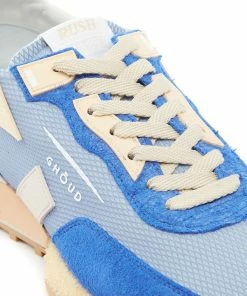 GHOUD VENICE Baskets Rush Groove Mesh Cuir Suédé Bleu -Golden Goose-boutique ghoud48851 pck20221207 4