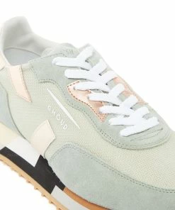 GHOUD VENICE Baskets Rush M Mesh Cuir Mirror Sauge Crème -Golden Goose-boutique ghoud48855 pck20221207 4