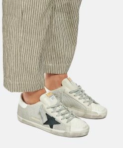 Golden Goose Baskets Superstar Maille Argenté -Golden Goose-boutique golde look20200901 417