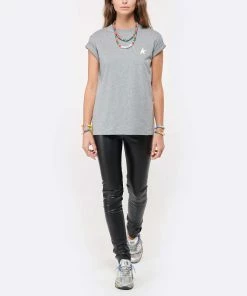 Golden Goose Baskets Running Dad Star Cuir Argenté Bleu -Golden Goose-boutique golde look20210617 129