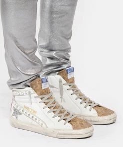 Golden Goose Baskets Slide Cuir Clous Blanc Léopard -Golden Goose-boutique golde look20210715 31