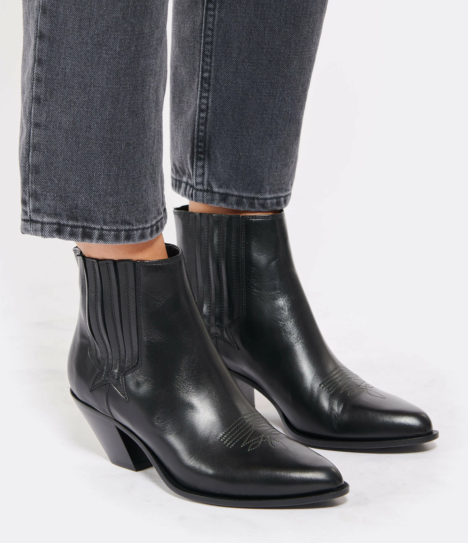 Golden Goose Bottines Sunset Cuir Noir 8 Golden Goose Bottines Sunset Cuir Noir – Image 6
