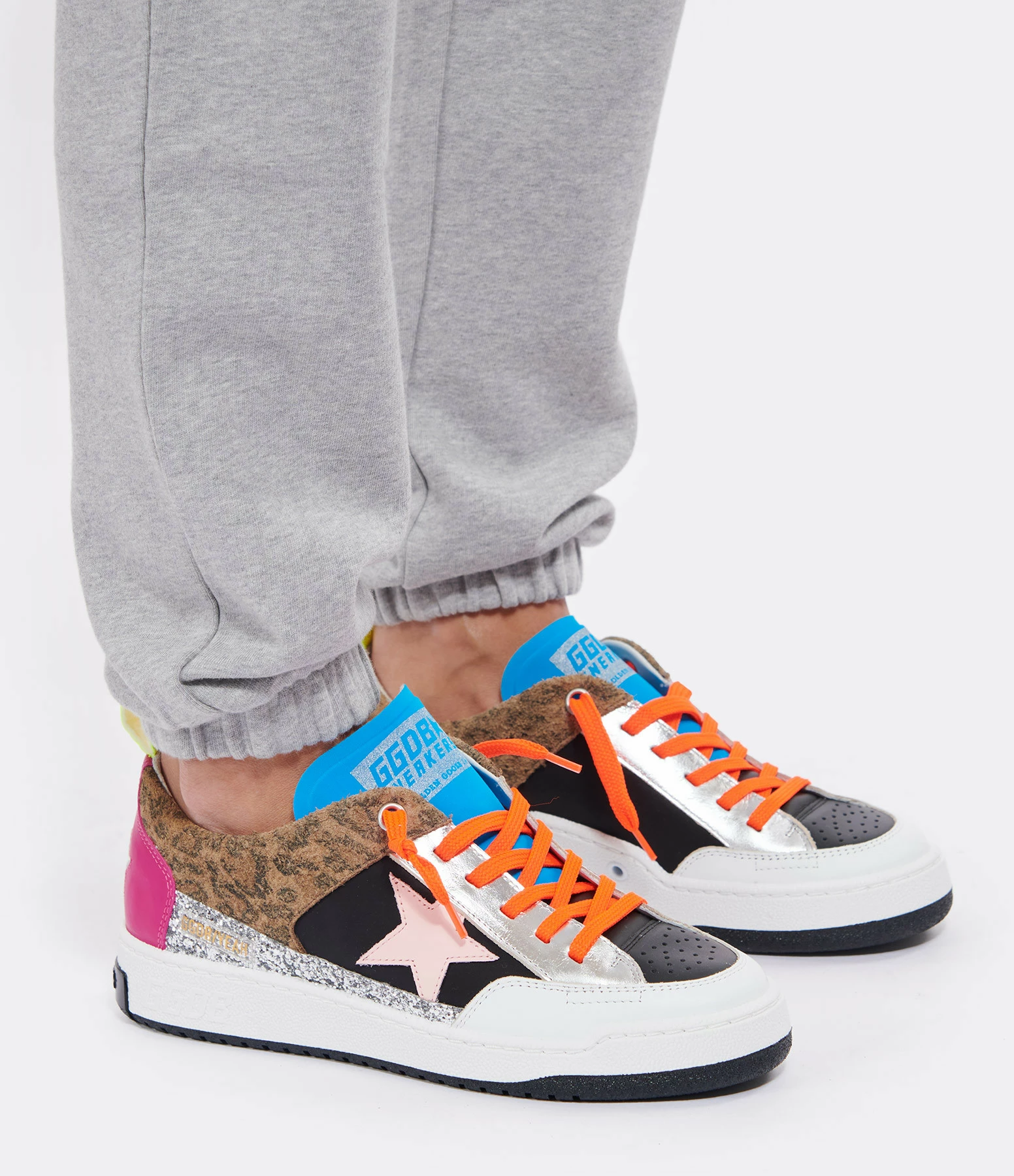 Golden Goose Baskets Yeah Cuir Suédé Léopard Multicolore 8 Golden Goose Baskets Yeah Cuir Suédé Léopard Multicolore – Image 6