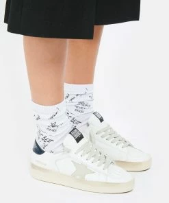 Golden Goose Baskets Stardan Cuir Blanc Noir -Golden Goose-boutique golde look20210817 50