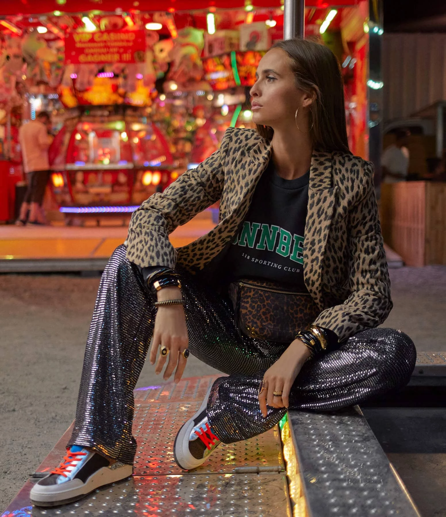 Golden Goose Baskets Yeah Cuir Suédé Léopard Multicolore 7 Golden Goose Baskets Yeah Cuir Suédé Léopard Multicolore – Image 5