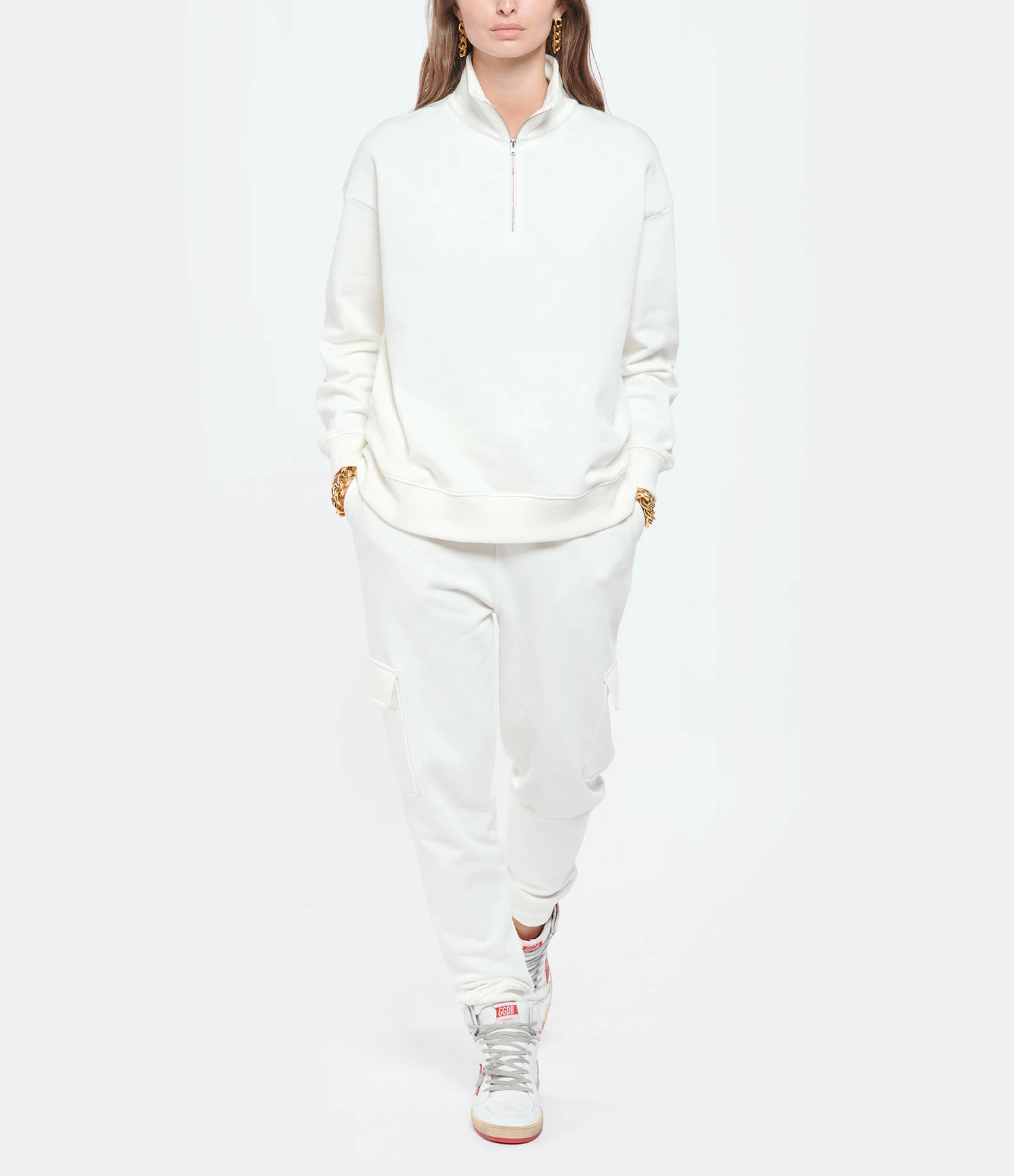 Golden Goose Baskets Sky Star Sérigraphie Cuir Blanc Rouge 9 Golden Goose Baskets Sky Star Sérigraphie Cuir Blanc Rouge – Image 7