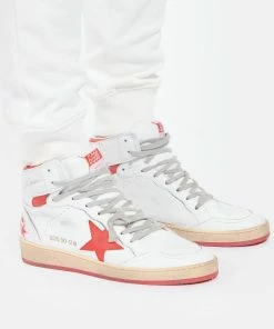 Golden Goose Baskets Sky Star Sérigraphie Cuir Blanc Rouge 14 Golden Goose Baskets Sky Star Sérigraphie Cuir Blanc Rouge -Golden Goose-boutique golde look20211020 377