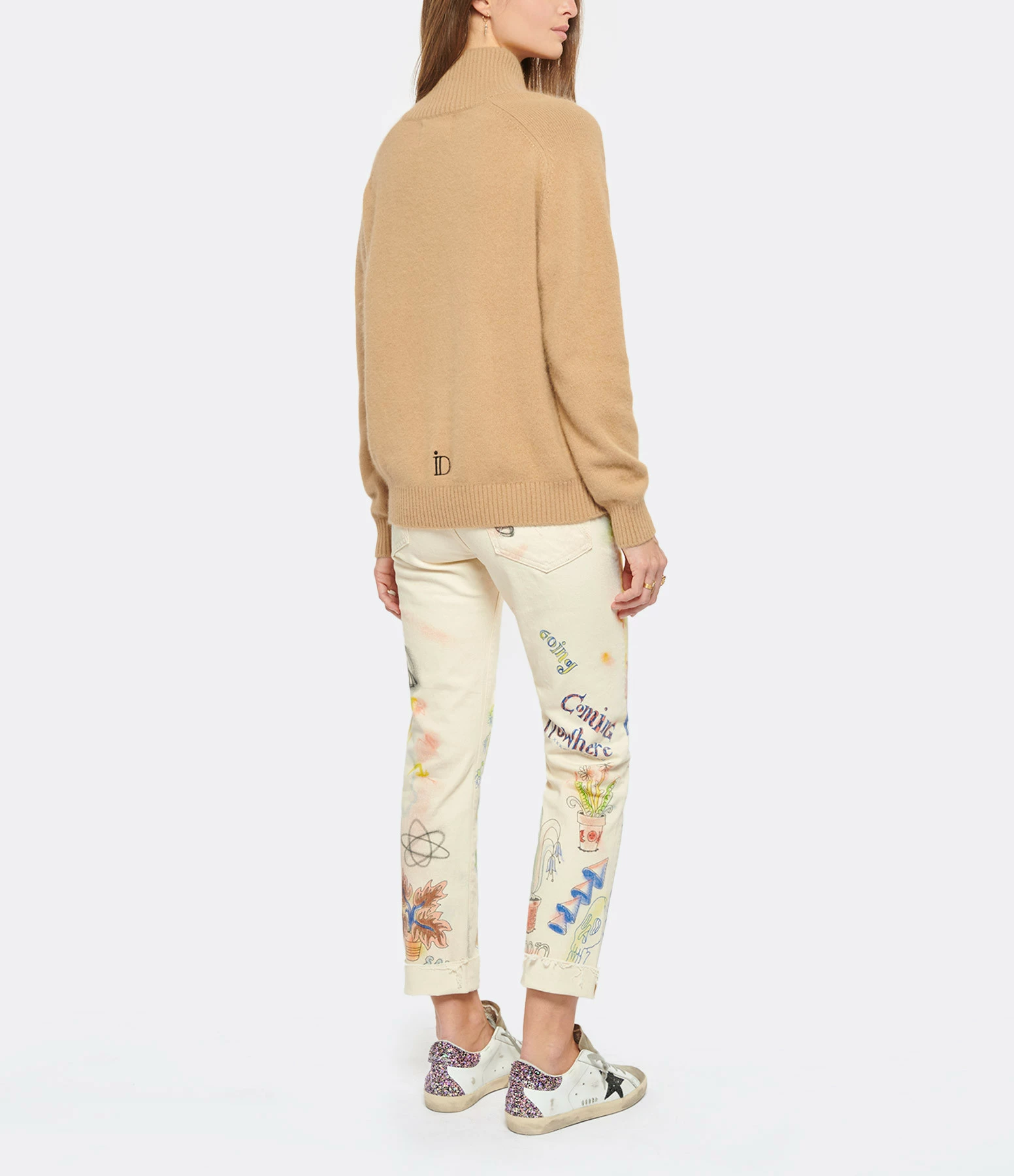 Golden Goose Baskets Superstar Cuir Blanc Glitter Violet 9 Golden Goose Baskets Superstar Cuir Blanc Glitter Violet – Image 7