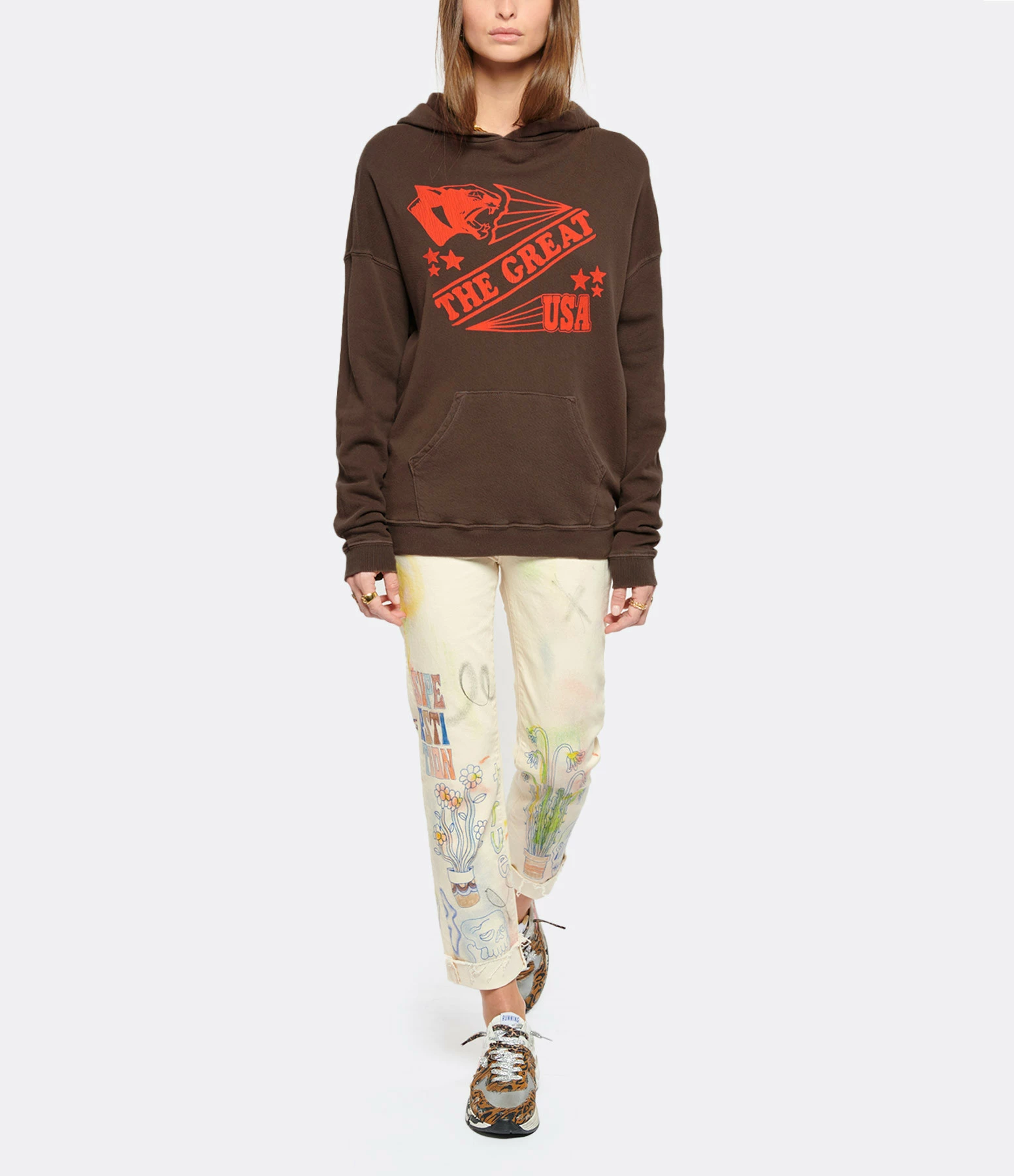 Golden Goose Baskets Running Cuir Léopard Argenté 8 Golden Goose Baskets Running Cuir Léopard Argenté – Image 6