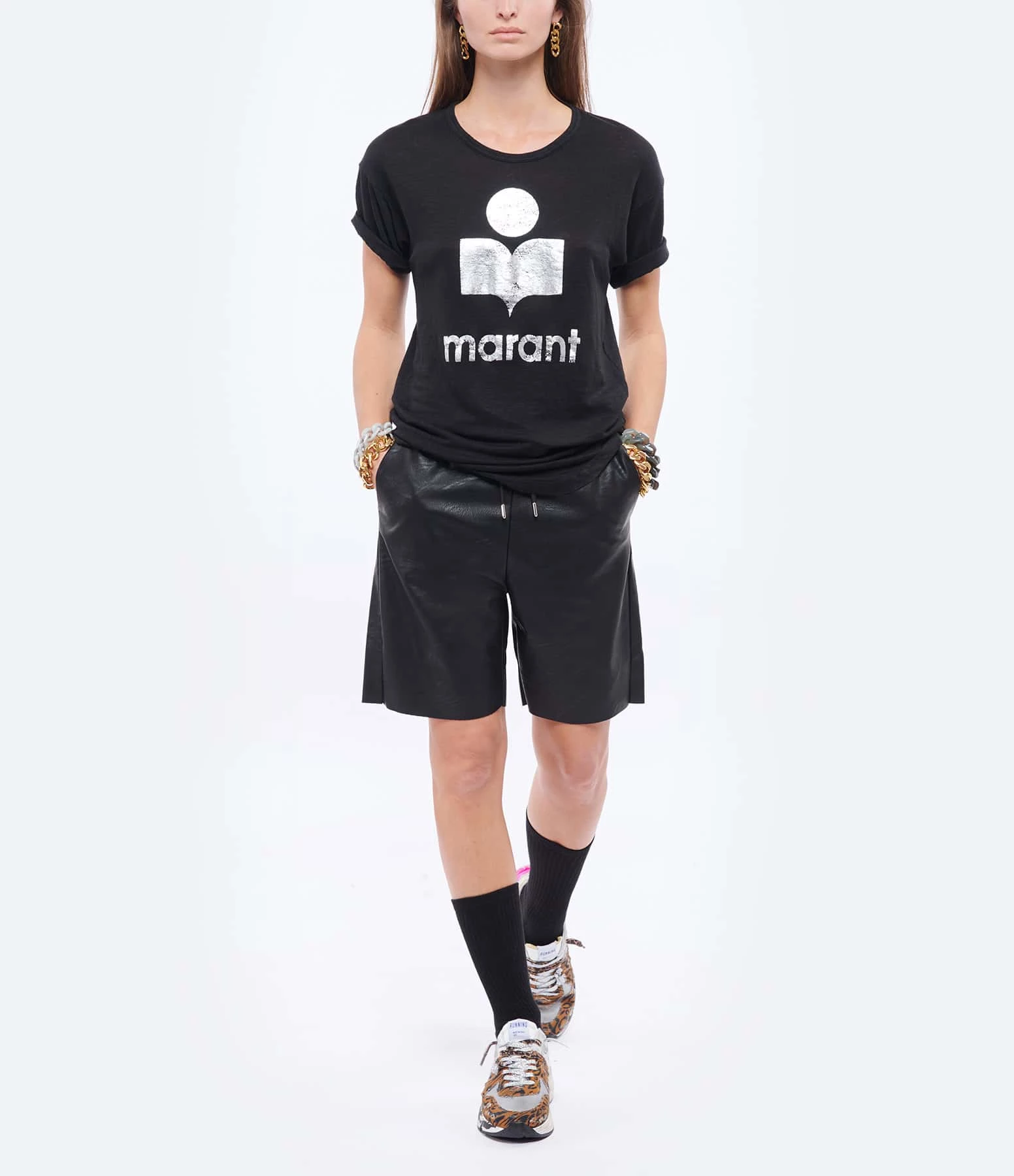 Golden Goose Baskets Running Cuir Léopard Argenté 10 Golden Goose Baskets Running Cuir Léopard Argenté – Image 8