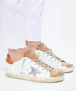 Golden Goose Baskets Superstar Cuir Blanc Glitter Marron -Golden Goose-boutique golde look20211124 94