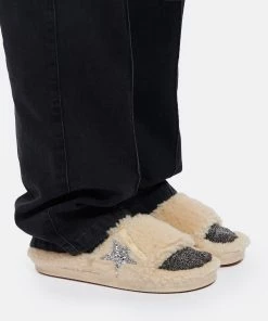 Golden Goose Mules Poolstar Mouton Beige Argenté -Golden Goose-boutique golde look20211201 216