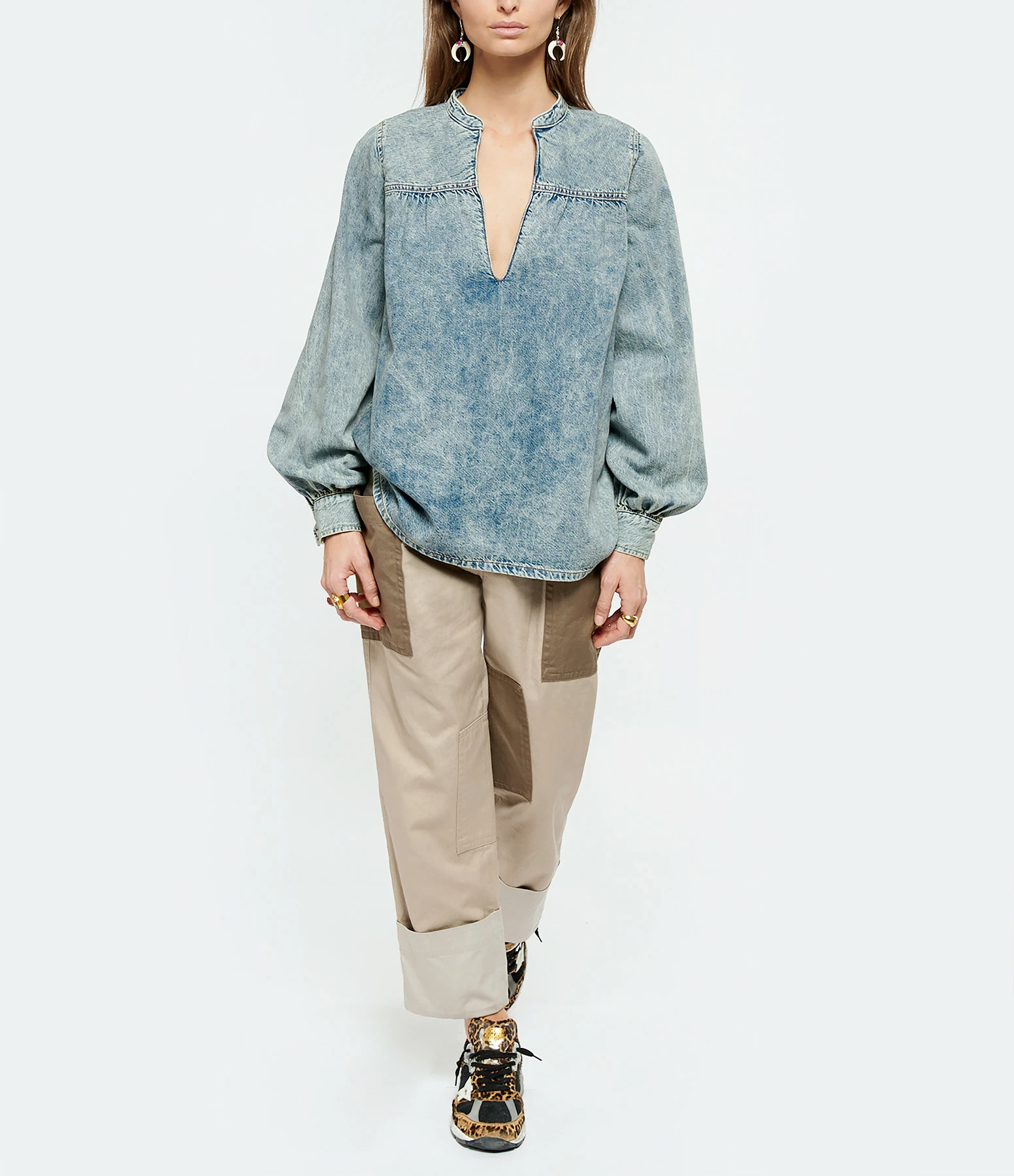 Golden Goose Baskets Running Dad Cuir Léopard Noir 8 Golden Goose Baskets Running Dad Cuir Léopard Noir – Image 6