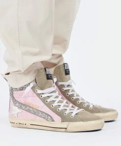 Golden Goose Baskets Slide Cuir Rose Taupe -Golden Goose-boutique golde look20211230 494