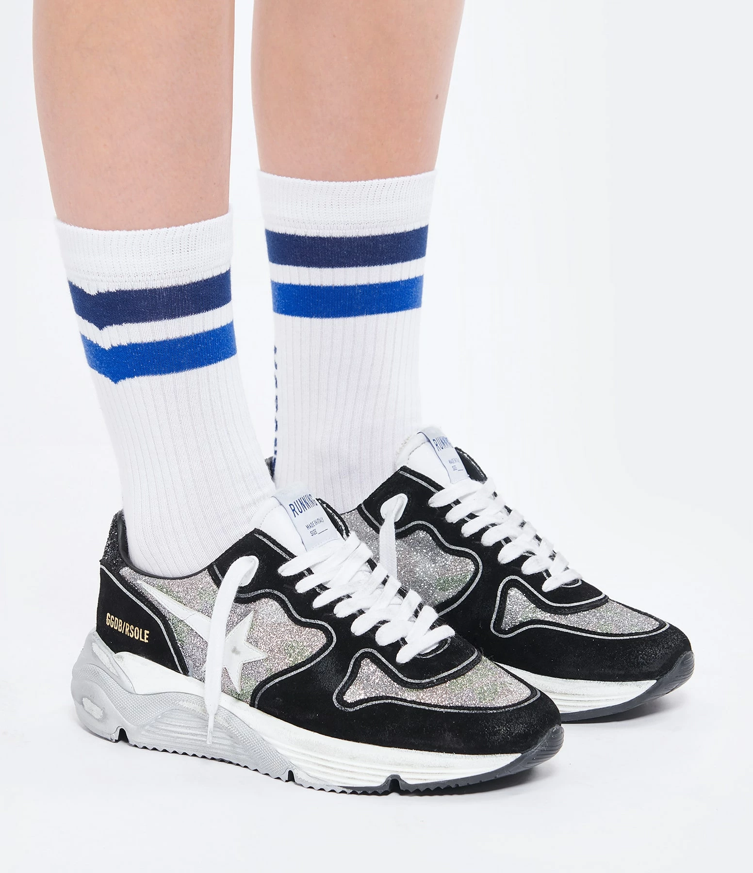 Golden Goose Baskets Running Cuir Noir Argenté 7 Golden Goose Baskets Running Cuir Noir Argenté – Image 5