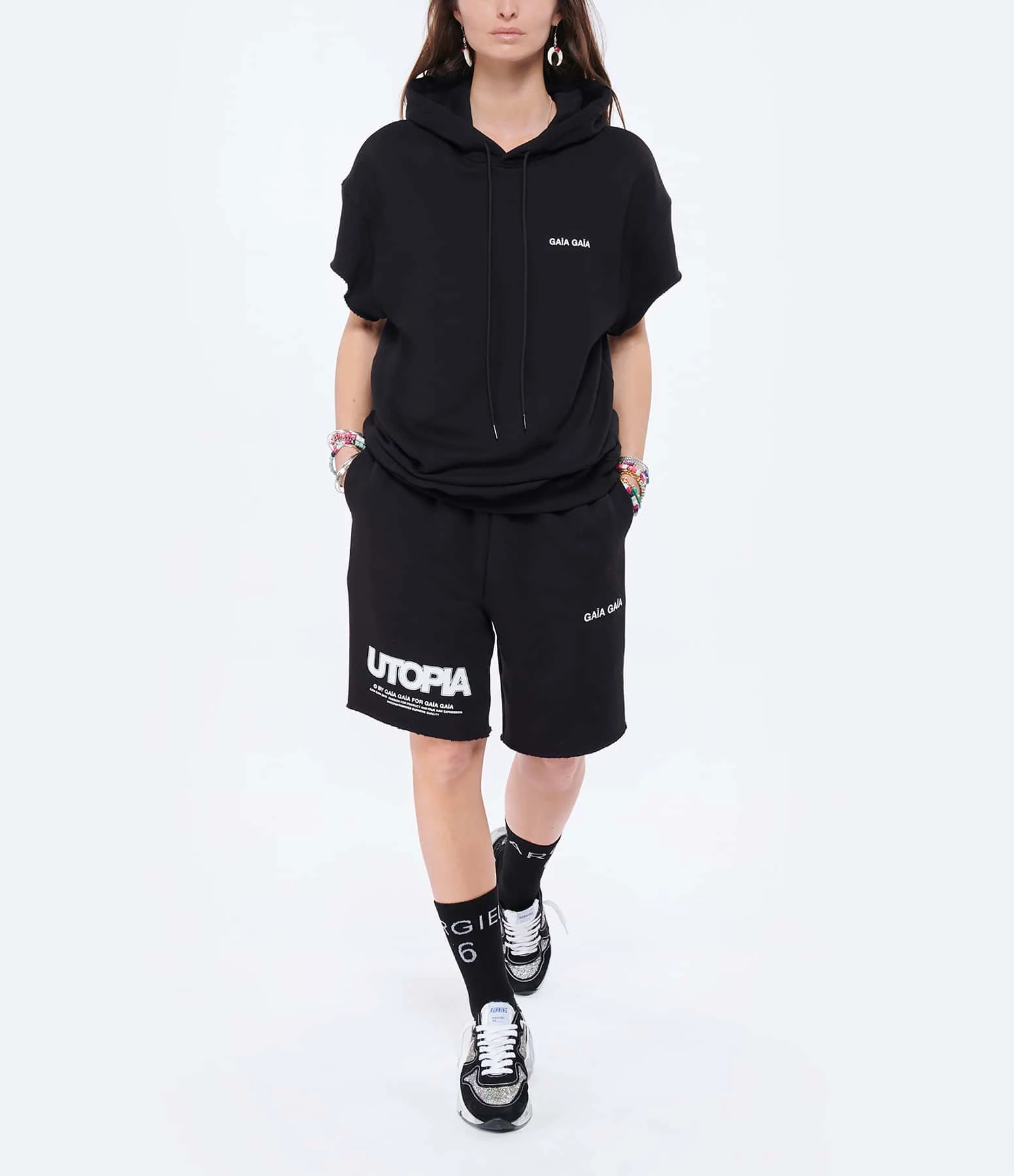 Golden Goose Baskets Running Cuir Noir Argenté 9 Golden Goose Baskets Running Cuir Noir Argenté – Image 7