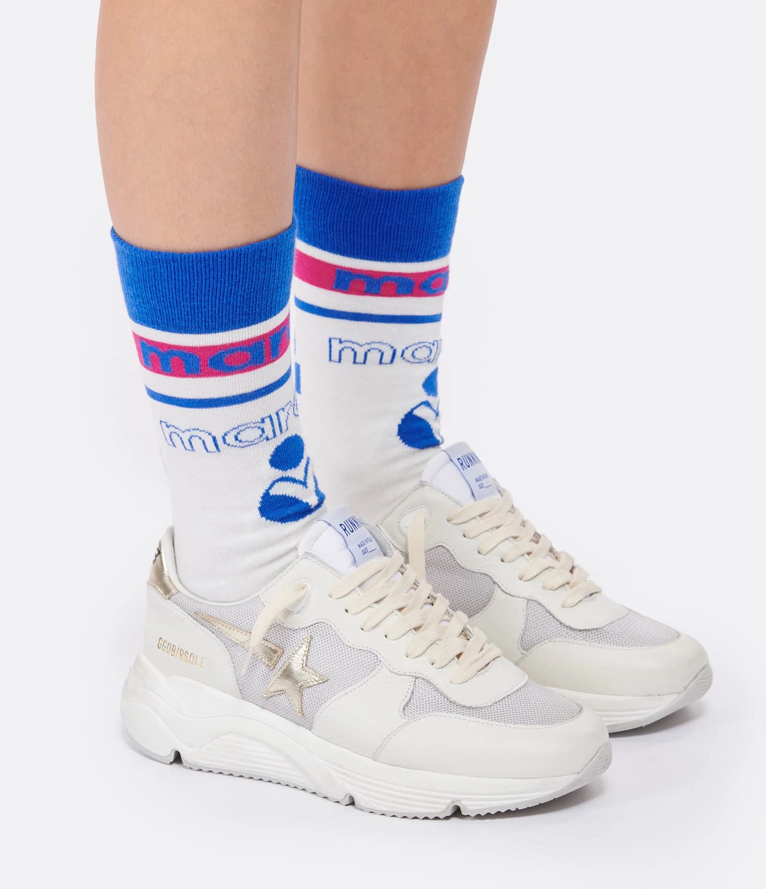 Golden Goose Baskets Running Cuir Blanc Argenté 7 Golden Goose Baskets Running Cuir Blanc Argenté – Image 5