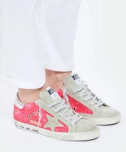 Golden Goose Baskets Superstar Cuir Suédé Glitter Rose, Exclusivité Lulli 16 Golden Goose Baskets Superstar Cuir Suédé Glitter Rose, Exclusivité Lulli -Golden Goose-boutique golde look20220216 160