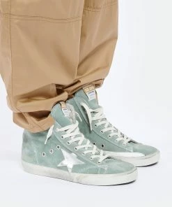 Golden Goose Baskets Francy Cuir Suédé Vert -Golden Goose-boutique golde look20220216 55