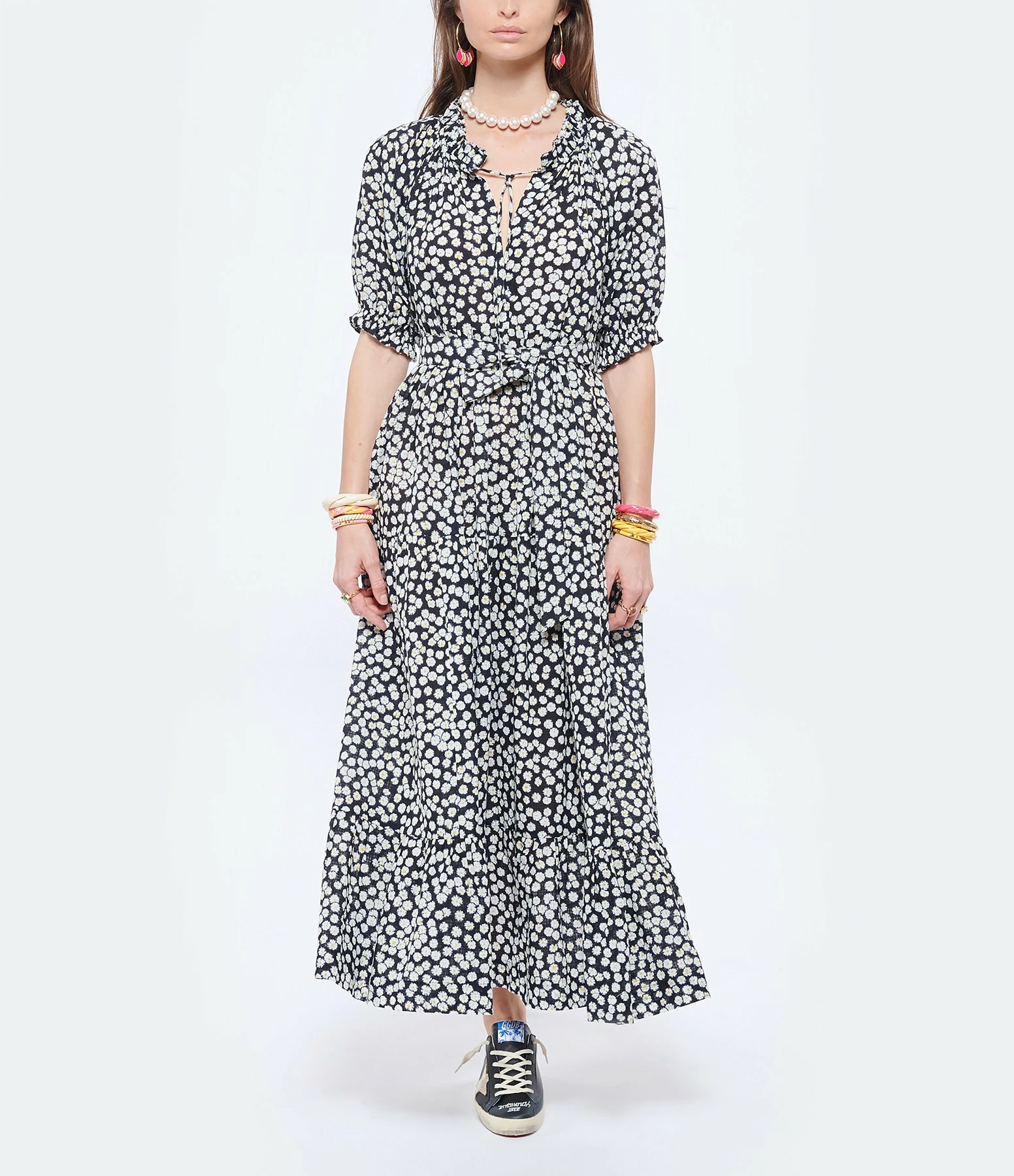 Golden Goose Baskets Superstar Cuir Noir Argenté 8 Golden Goose Baskets Superstar Cuir Noir Argenté – Image 6