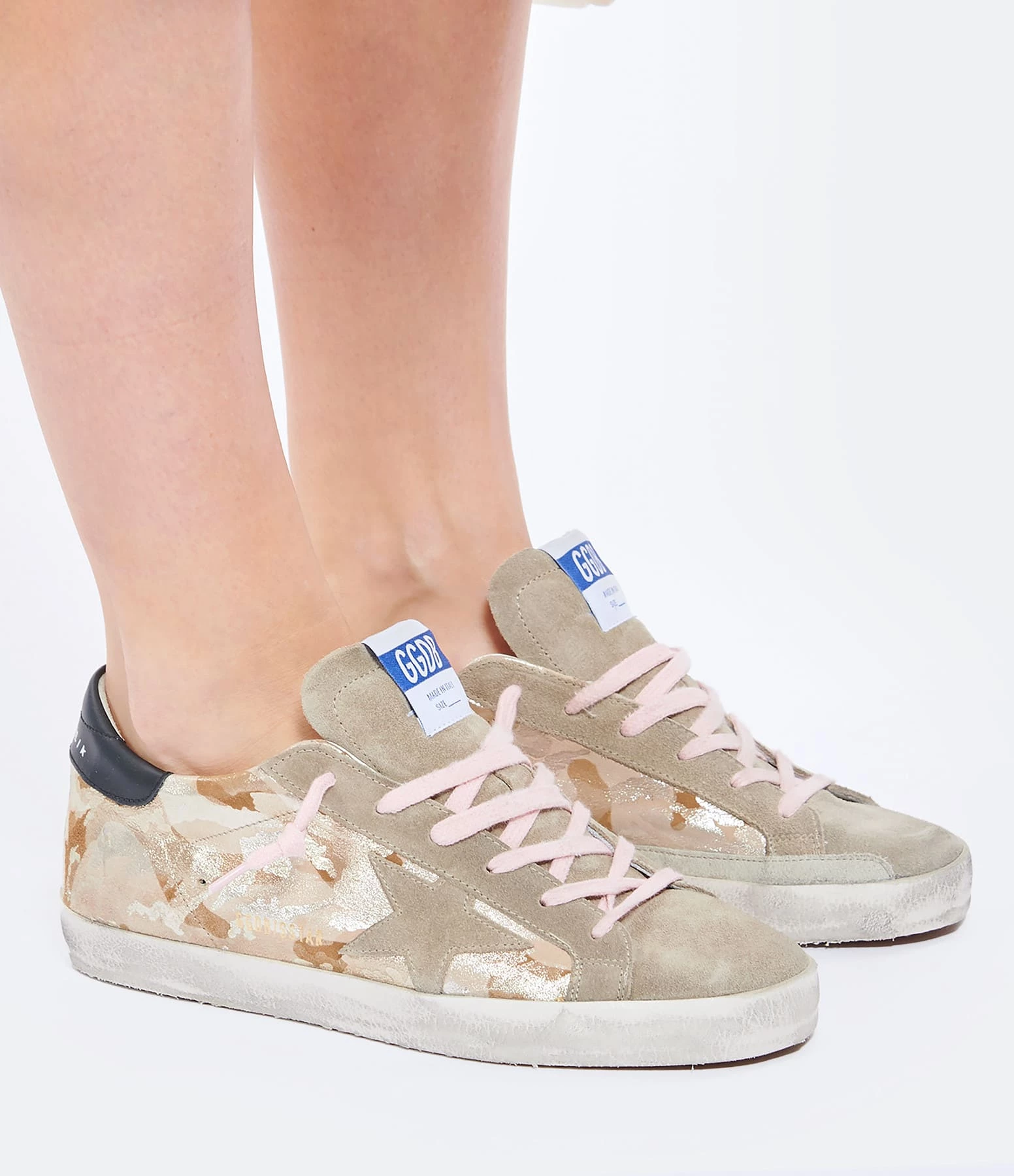Golden Goose Baskets Superstar Cuir Militaire Doré 7 Golden Goose Baskets Superstar Cuir Militaire Doré – Image 5