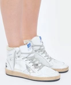 Golden Goose Baskets Sky Star Cuir Blanc Argenté -Golden Goose-boutique golde look20220216 94