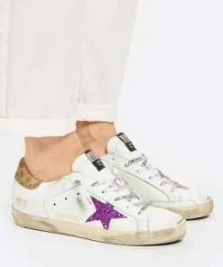 Golden Goose Baskets Superstar Cuir Blanc Glitter Violet 11 Golden Goose Baskets Superstar Cuir Blanc Glitter Violet -Golden Goose-boutique golde look20220222 29