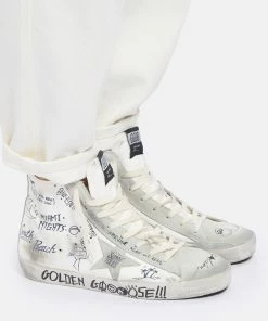 Golden Goose Baskets Francy Sérigraphie Cuir Blanc 22 Golden Goose Baskets Francy Sérigraphie Cuir Blanc -Golden Goose-boutique golde look20220301 158