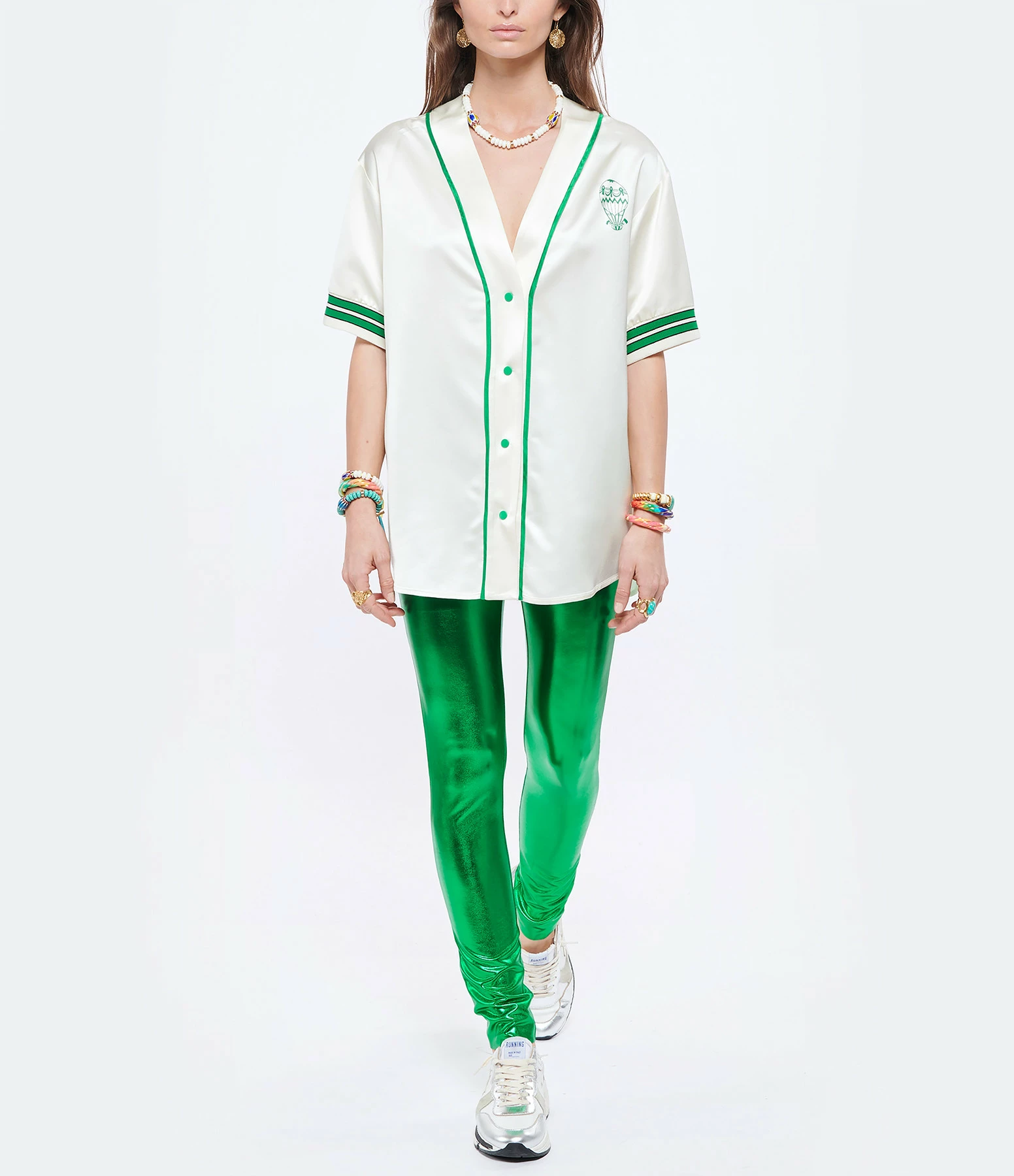 Golden Goose Baskets Running Sole Cuir Argenté Gris, Exclusivité Lulli 12 Golden Goose Baskets Running Sole Cuir Argenté Gris, Exclusivité Lulli – Image 10