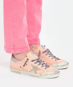 Golden Goose Baskets Superstar Toile Pêche -Golden Goose-boutique golde look20220316 200