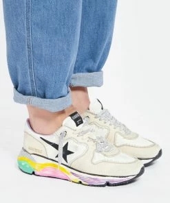 Golden Goose Baskets Running Cuir Blanc Multicolore -Golden Goose-boutique golde look20220316 61