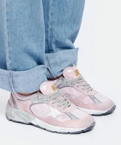 Golden Goose Baskets Running Dad Cuir Suédé Rose -Golden Goose-boutique golde look20220331 269