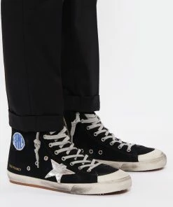Golden Goose Baskets Homme Francy Cuir Suédé Noir Argenté -Golden Goose-boutique golde look20220425 553