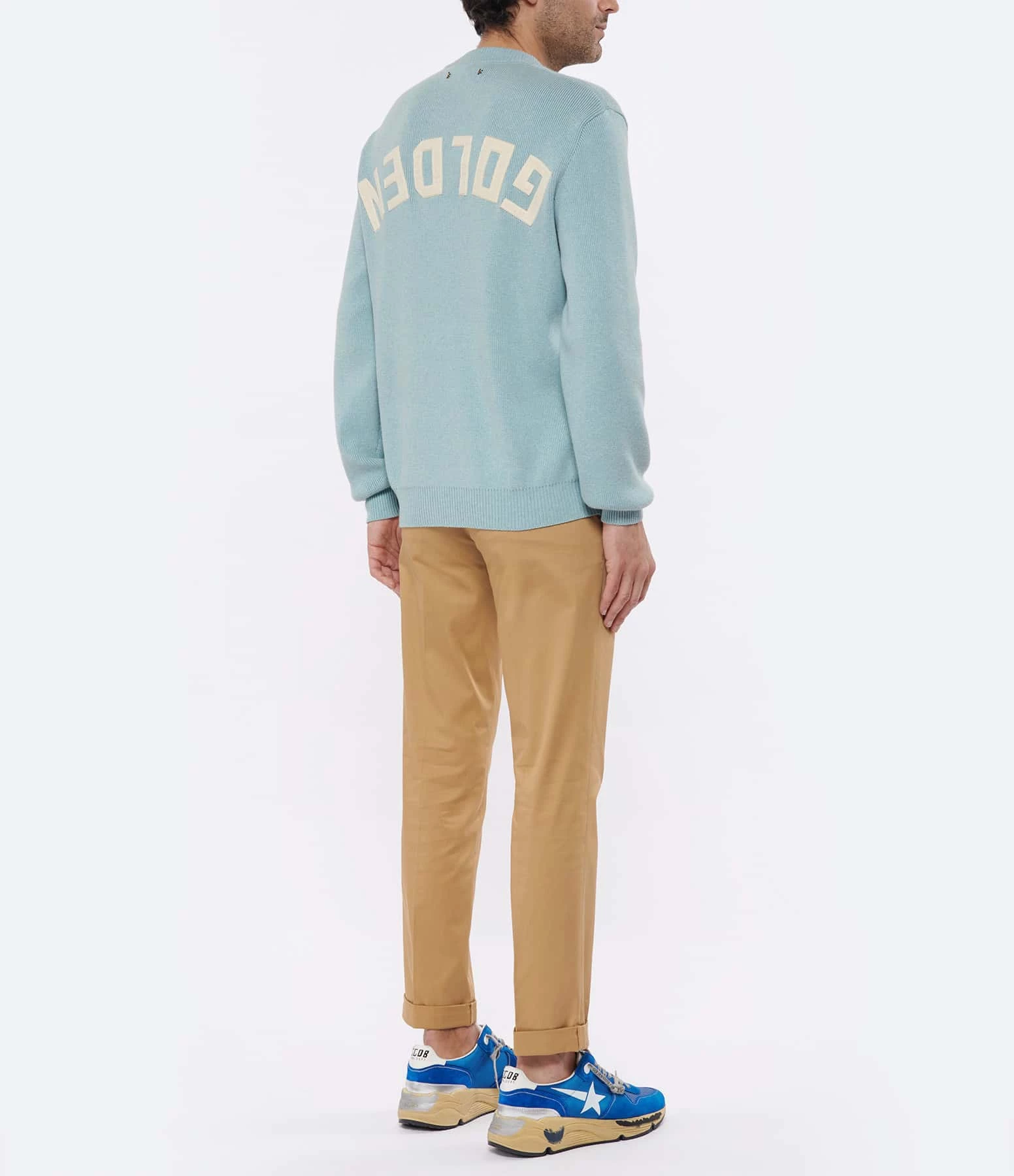 Golden Goose Baskets Homme Running Cuir Suédé Bleu Blanc 9 Golden Goose Baskets Homme Running Cuir Suédé Bleu Blanc – Image 7