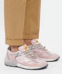 Golden Goose Baskets Homme Running Dad Cuir Suédé Rose Blanc -Golden Goose-boutique golde look20220425 674