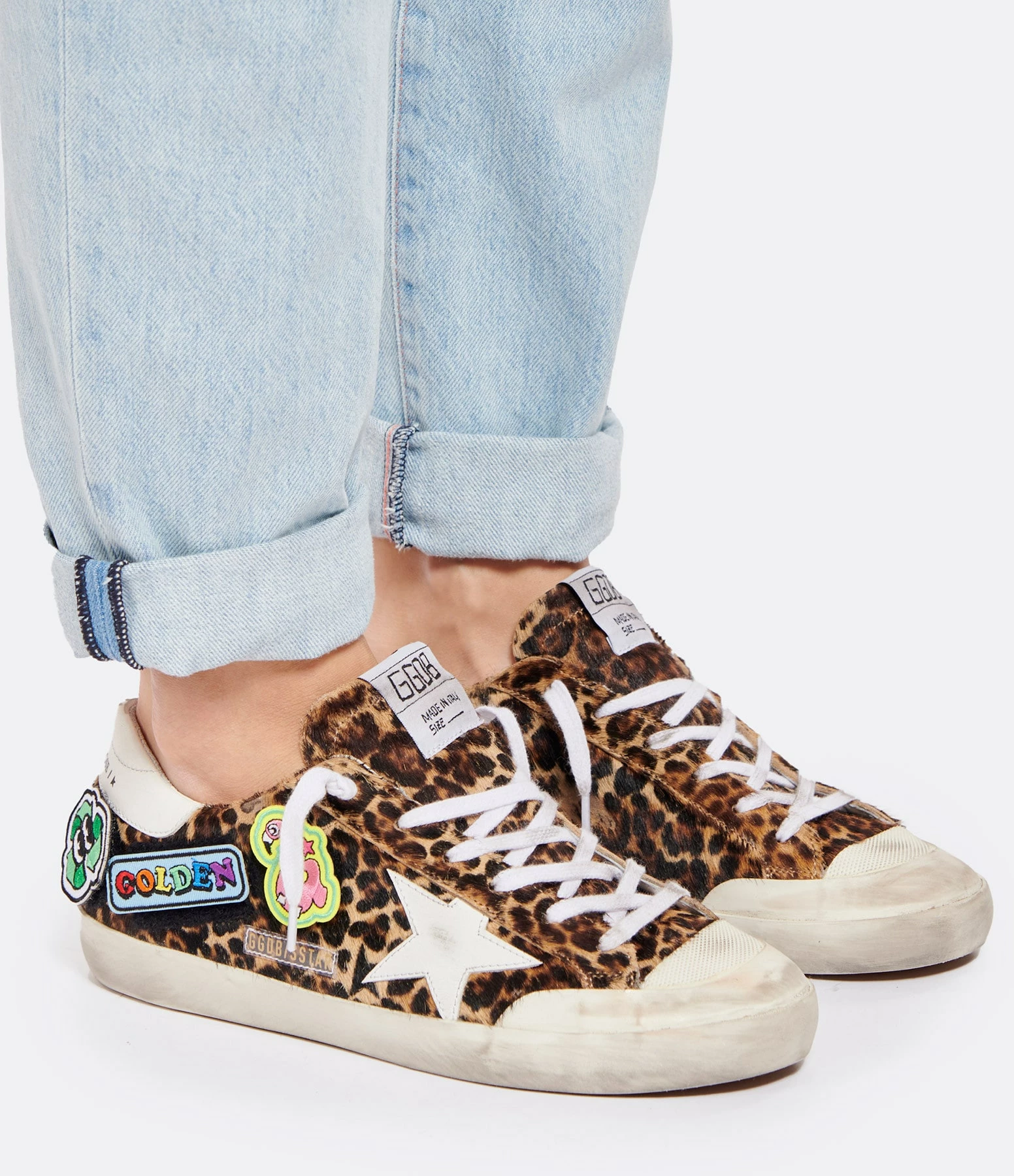 Golden Goose Baskets Superstar Cuir Léopard Blanc 8 Golden Goose Baskets Superstar Cuir Léopard Blanc – Image 6
