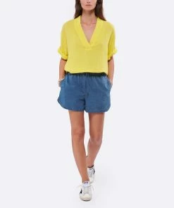 Golden Goose Baskets Superstar Cuir Blanc Jaune Croco -Golden Goose-boutique golde look20220607 7