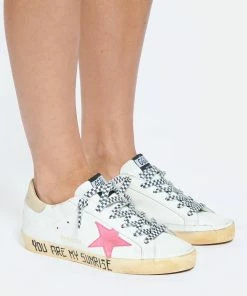 Golden Goose Baskets Superstar Cuir Blanc Rose Fluo -Golden Goose-boutique golde look20220621 229