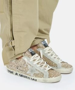 Golden Goose Baskets Superstar Have A Golden Day Glitter Doré, Exclusivité Lulli -Golden Goose-boutique golde look20220628 46