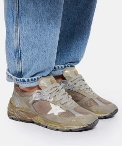 Golden Goose Baskets Running Dad Cuir Taupe -Golden Goose-boutique golde look20220706 365