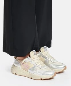 Golden Goose Baskets Running Sole Cuir Beige Argenté -Golden Goose-boutique golde look20220802 179