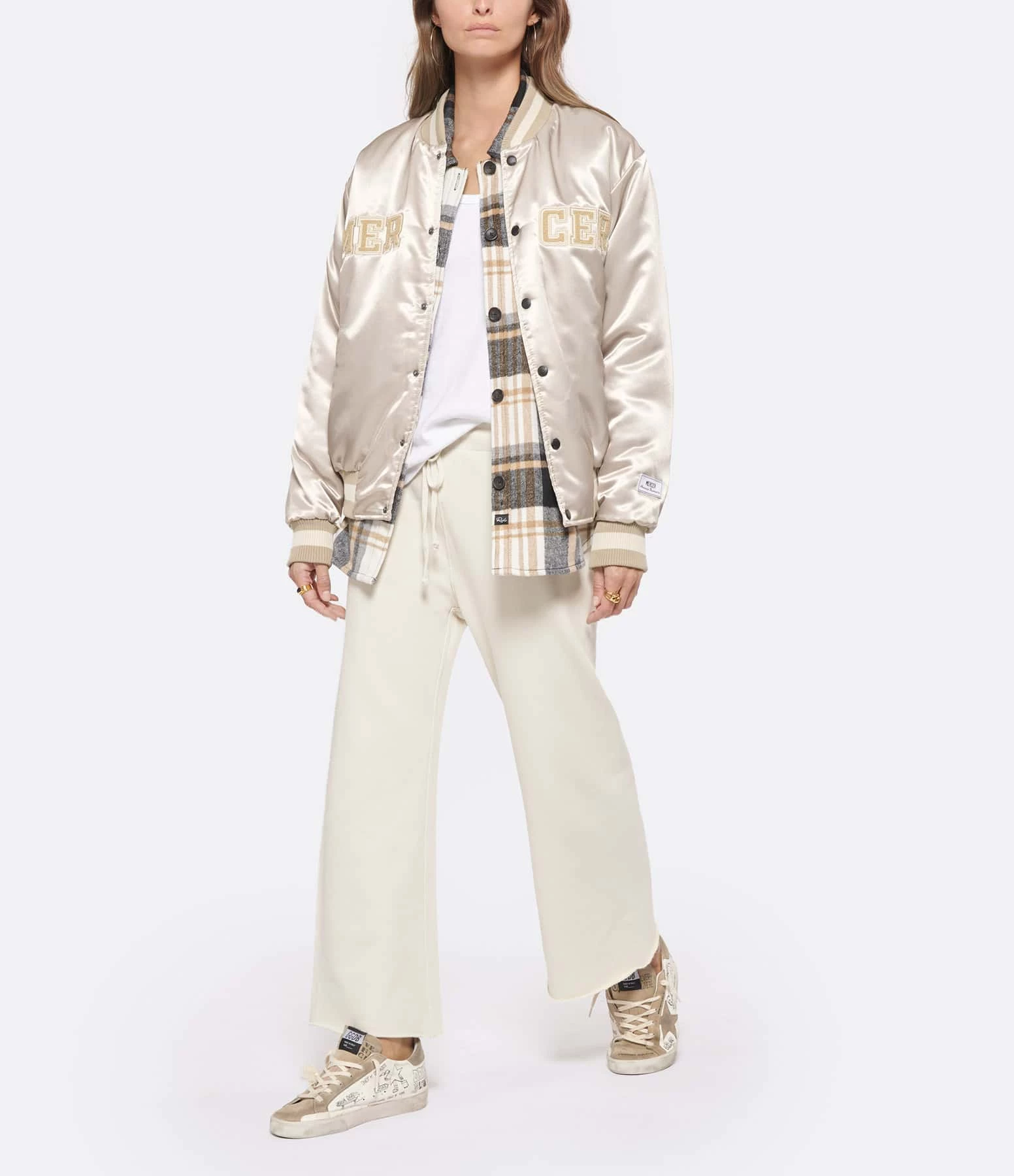 Golden Goose Baskets Superstar Sérigraphié Cuir Blanc Taupe 10 Golden Goose Baskets Superstar Sérigraphié Cuir Blanc Taupe – Image 8