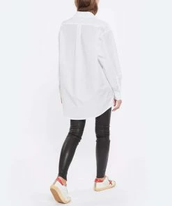 Golden Goose Baskets Old School Cuir Blanc Rouge Irisé -Golden Goose-boutique golde look20220906 233