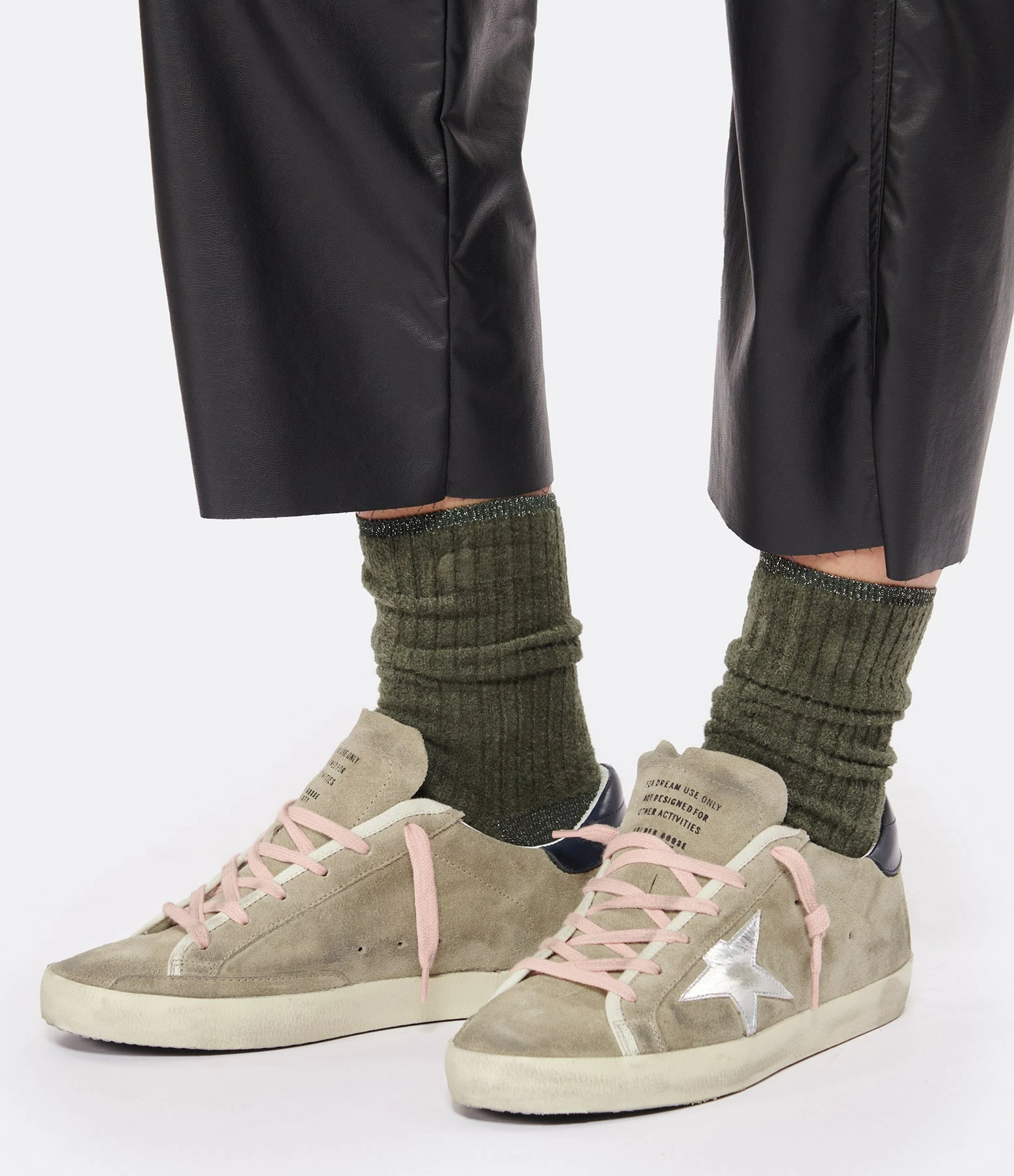 Golden Goose Baskets Superstar Cuir Taupe Argenté 7 Golden Goose Baskets Superstar Cuir Taupe Argenté – Image 5
