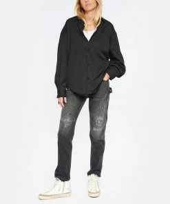 Golden Goose Baskets Slide Cuir Blanc Noir -Golden Goose-boutique golde look20221027 409