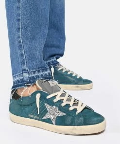 Golden Goose Baskets Superstar Cuir Bleu Argenté Noir 12 Golden Goose Baskets Superstar Cuir Bleu Argenté Noir -Golden Goose-boutique golde look20221215 74