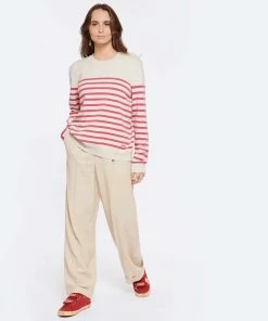 Golden Goose Baskets Old School Cuir Rouge Beige -Golden Goose-boutique golde look20230104 125