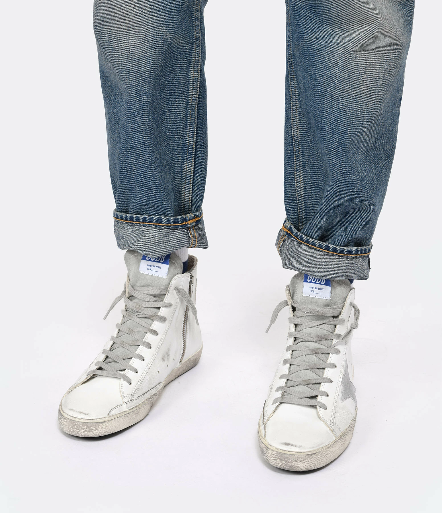 Golden Goose Baskets Homme Francy Cuir Blanc Argenté 7 Golden Goose Baskets Homme Francy Cuir Blanc Argenté – Image 5