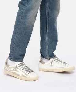 Golden Goose Baskets Homme Superstar Drapeau Cuir Blanc Platinum -Golden Goose-boutique golde look20230116 226