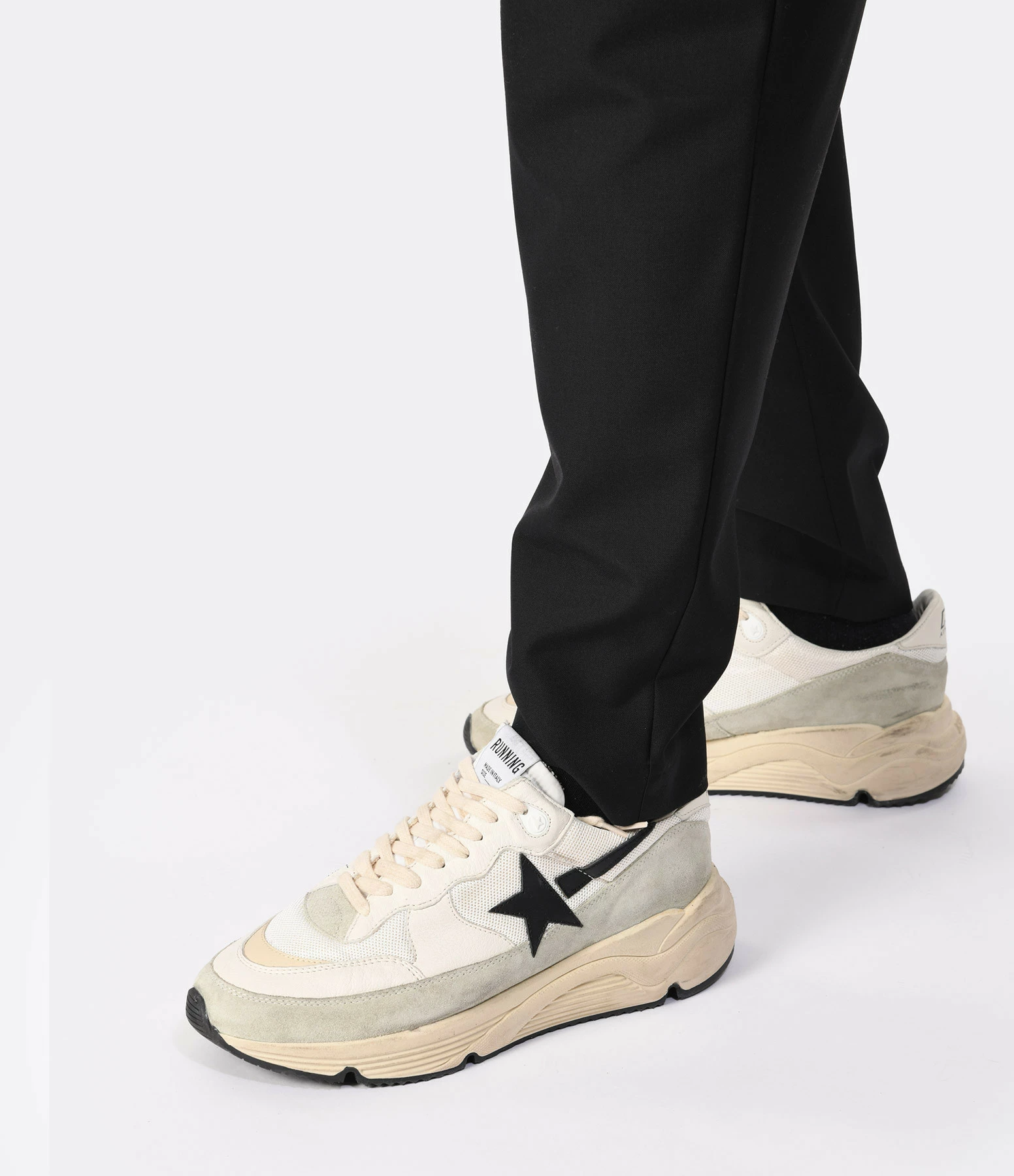 Golden Goose Baskets Homme Running Sole Cuir Blanc Ivoire Noir 7 Golden Goose Baskets Homme Running Sole Cuir Blanc Ivoire Noir – Image 5